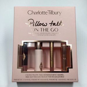 NIB Charlotte Tilbury PILLOW TALK ON THE GO 4pcs Lipstick Mascara Eye Lip Pencil